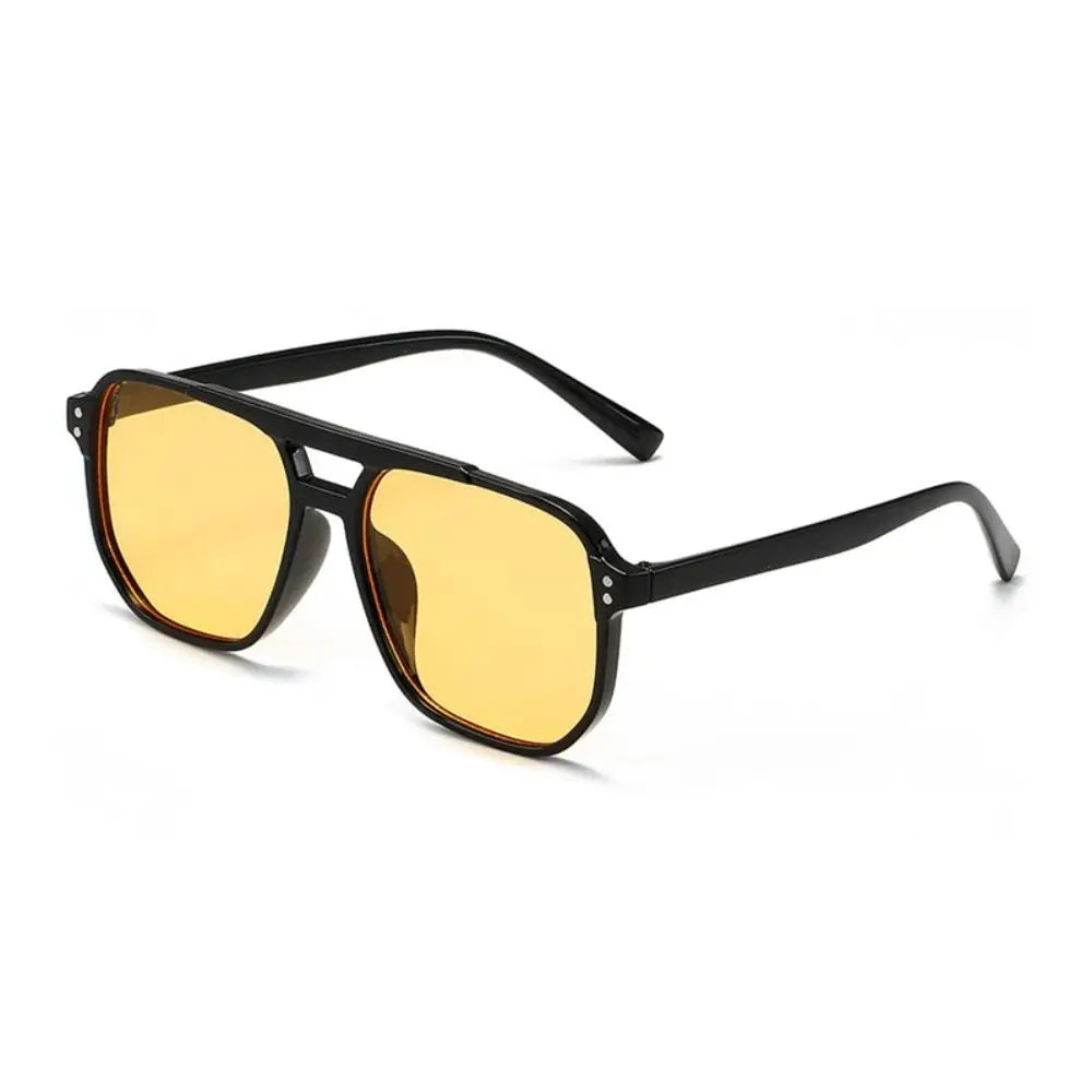 Punk-Sonnenbrille mit quadratischem Rahmen, Anti-UV-Schutz für den Strand, Augenschutz, schwarze Sonnenbrille, Reisezubehör, Retro-Sonnenbrille für Damen und Herren