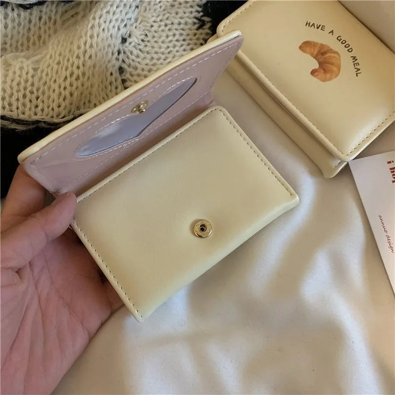 Neue Butter Toast Brieftasche Ins Nette Milch Gelb Kurze Brieftasche Koreanische Version Cartoon Student Geldbörse Für Frau Schlüssel Lagerung Geldbörse