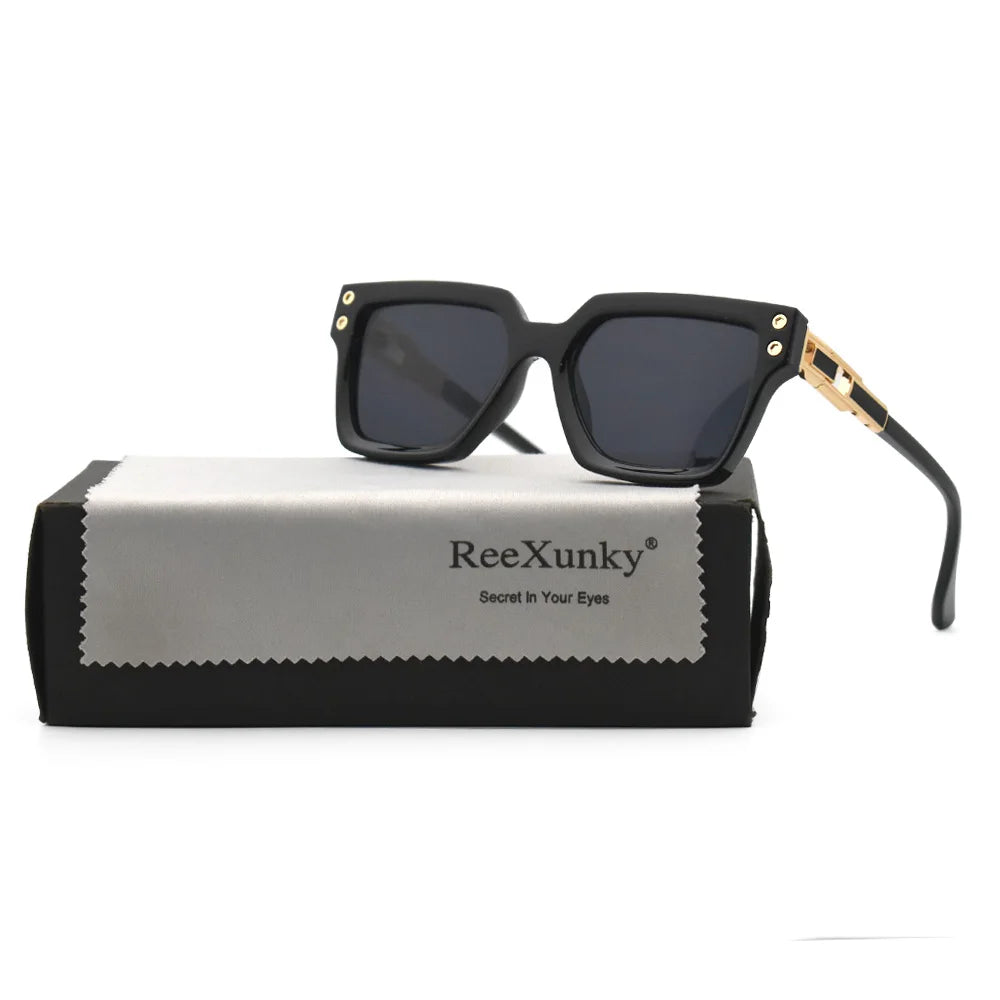 Luxus Vintage 2025 Design Quadratische Sonnenbrille Für Männer Mode Übergroßen Anti-Reflektierende UV400 Driving Shades Frauen Brillen