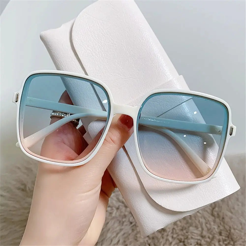 Übergroße Sonnenbrille für Frauen Luxus Vintage quadratische Sonnenbrille klassische UV400 Big Frame Lady Brillen