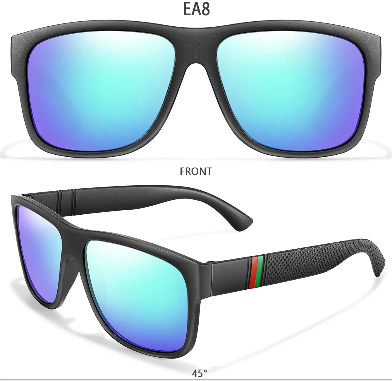 Klassische Männer Platz Polarisierte Angeln Sonnenbrille Im Freien Fahren Radfahren Laufen Brille Vintage Großen Rahmen UV400