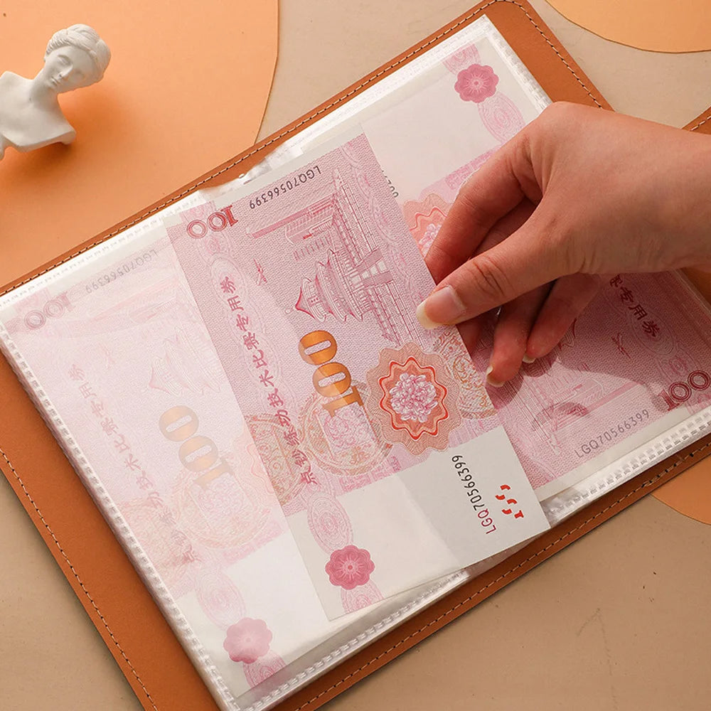Eine Geldmappe mit großem Fassungsvermögen für die Verwaltung von Finanzständen, zur Aufbewahrung von Bargeld und Banknoten