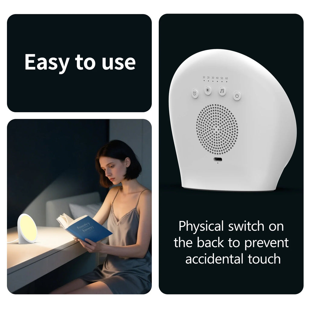 SAD-Lampe, Tageslichtlampe mit 3 Farbtemperaturen, 6 Timer, Speicherfunktion, Touch-Steuerung für Büro/Schreibtisch/Zuhause/Schlaf