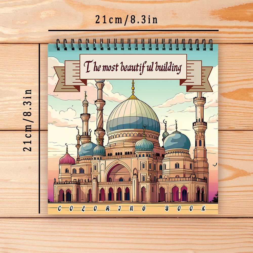 Malbuch für Erwachsene – 30 Blatt Spiral-Malbuch für Damen, 8,3 x 8,3 Zoll, Zeichenbuch, Geburtstagsgeschenk, Weihnachtsfeier-Geschenk