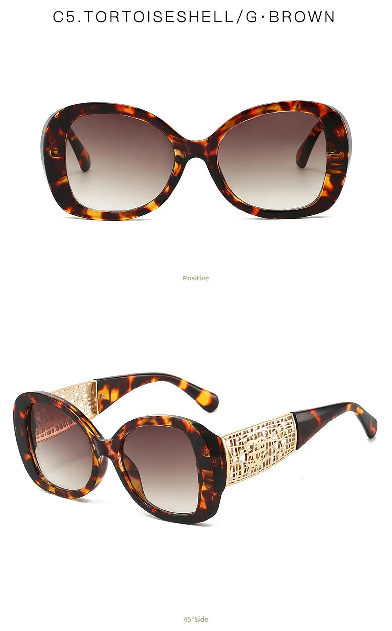 Vintage Luxus Designer Quadrat Sonnenbrille Für Frauen Männer Mode Übergroßen Retro Sonnenbrille Im Freien Fahren Retro Schatten UV400