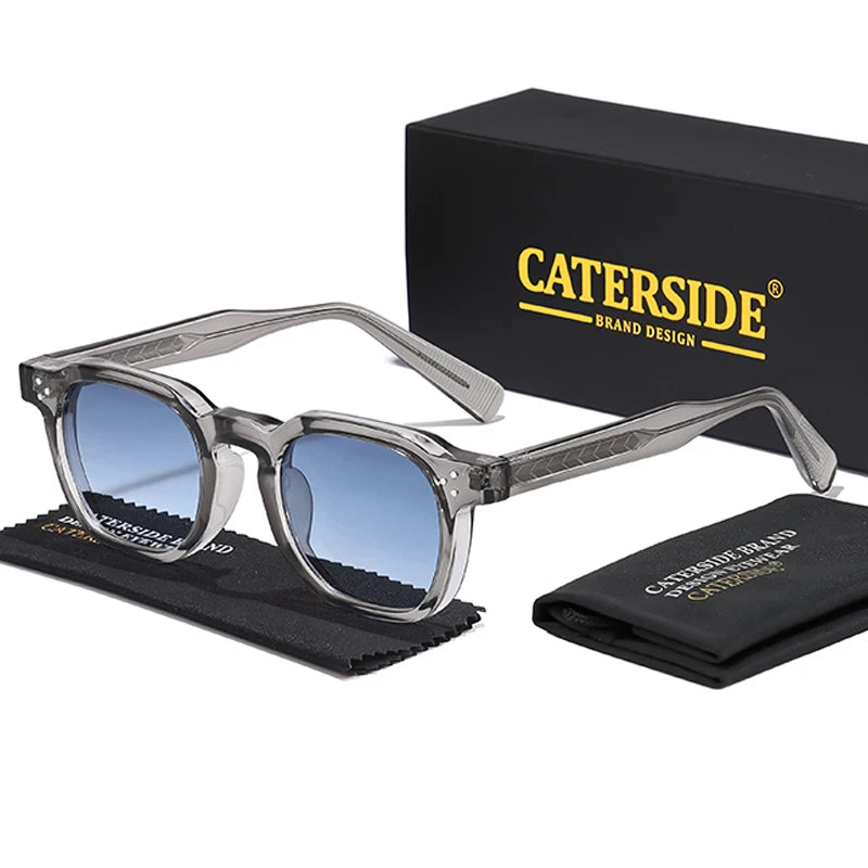CATERSIDE Modische Herren-Sonnenbrille, kleiner Rahmen, quadratisch, personalisiertes Design, Sonnenbrille für Damen, Reisen, Party, Business, Festival, Geschenk