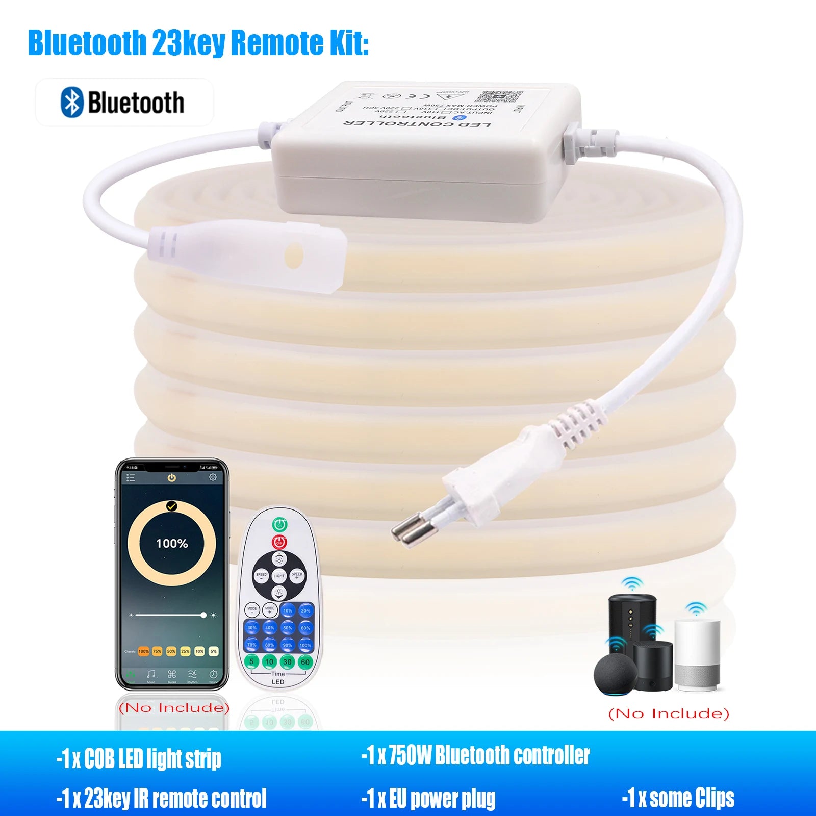 220V Dimmbare Smart COB LED Neon Streifen Licht WiFi/Bluetooth/Wand Touch Kit IP67 288LEDs/M Neon Licht Garten Home Decor 1-35M