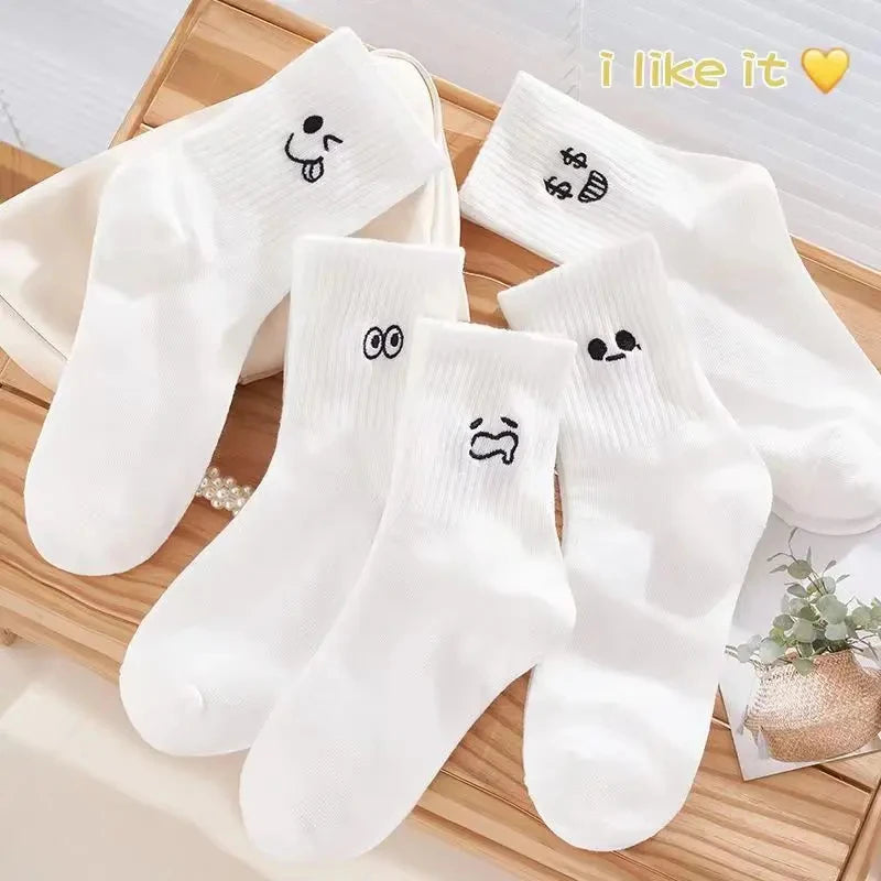 10 Paar Damen-Socken mit Cartoon-Muster, trendige und modische, vielseitige Socken, leichte, atmungsaktive, bequeme Freizeitsocken
