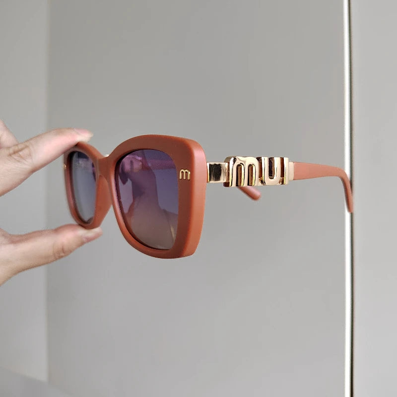 Ins Große Quadratische Polarisierte Sonnenbrille 2025, Neue Mode Frauen Männer High-end-Buchstaben Sonnenbrille Damen Trendy Gafas De Sol UV400