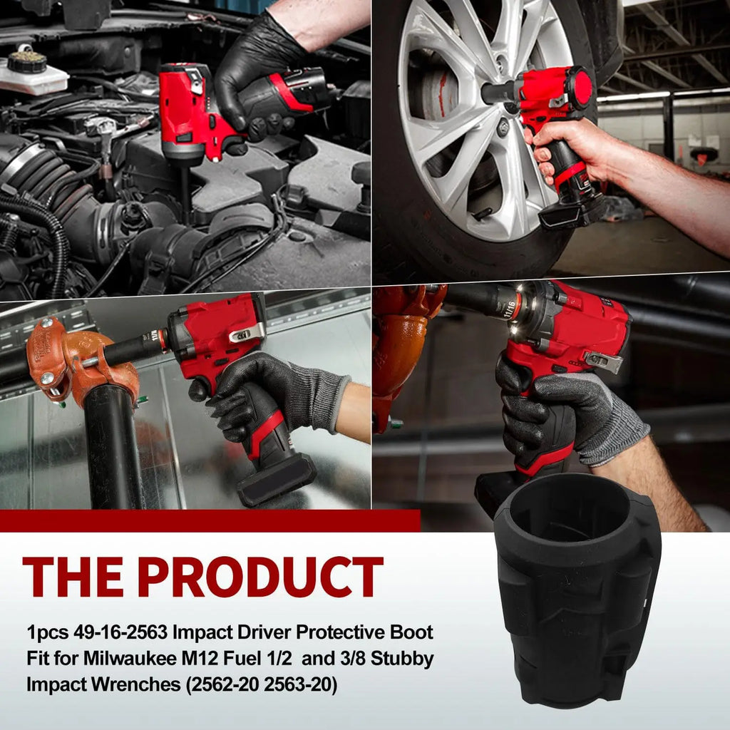 1 Stück/2 Stück 49-16-2563 Schlagschrauber-Schutzmanschette passend für Milwaukee M12 Kraftstoff 1/2 und 3/8 Stubby Schlagschrauber