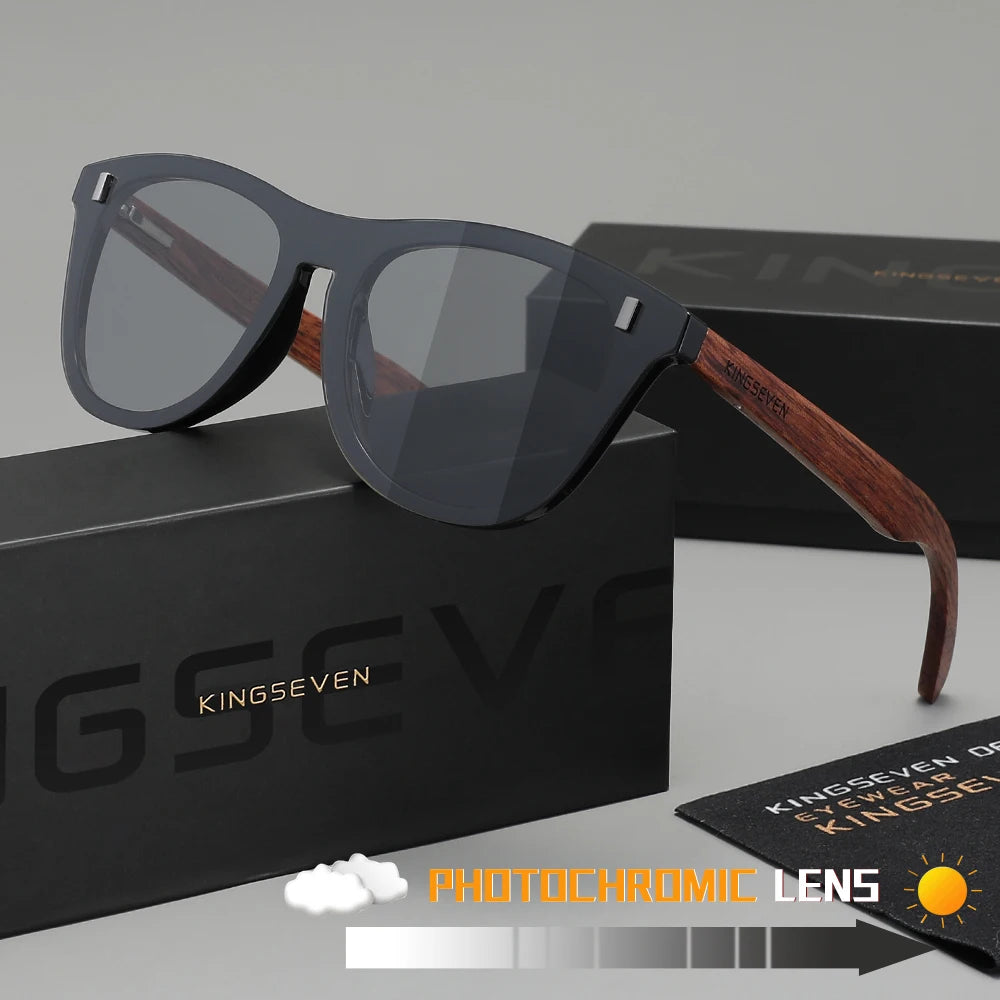 Marke Original Design Retro Holz Sonnenbrille Männer Kausalen Outdoor Polarisierte Randlose Frauen Gläser Klassische UV400 Mode Brillen