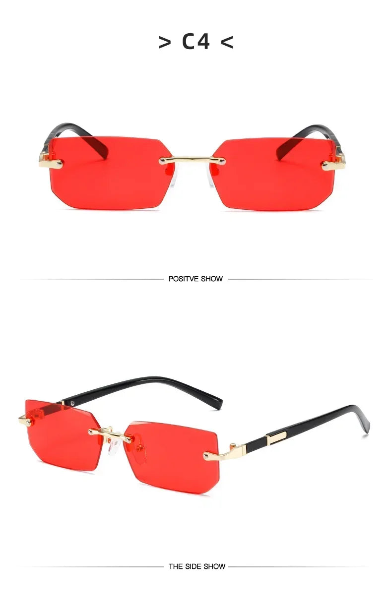 Mode High Definition Sonnenbrille Männer Damen Blau Licht Blockieren Augenschutz Brillen Randlose Quadratische Rahmen Brillen Goggle