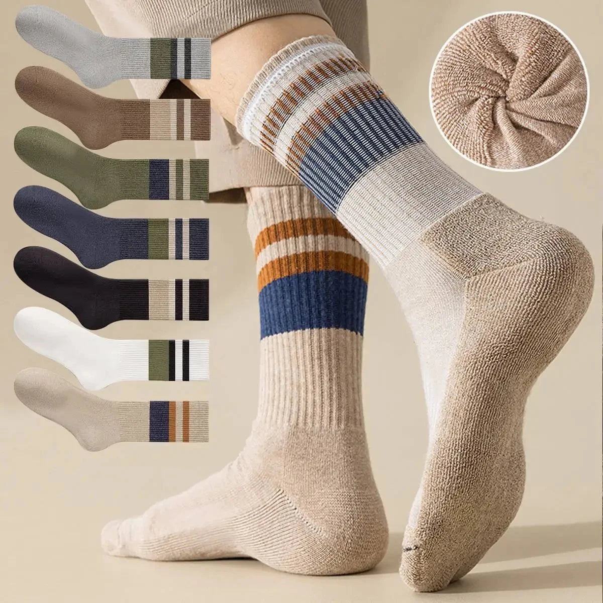 10/5/3pairs Atmungsaktive Con Sport Strümpfe Männer Bambus Faser Herbst und Winter Männer Socken Schweiß Absorption Deodorant business Sox