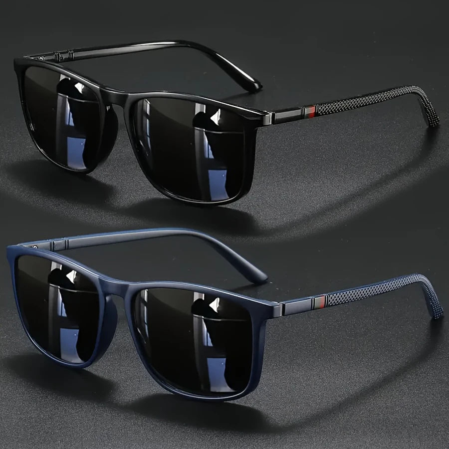 2 stücke Luxus Platz Vintage Polarisierte Radfahren Sonnenbrille Männer Frauen Mode Reise Fahren Angeln Sonnenbrille Männliche Brillen UV400