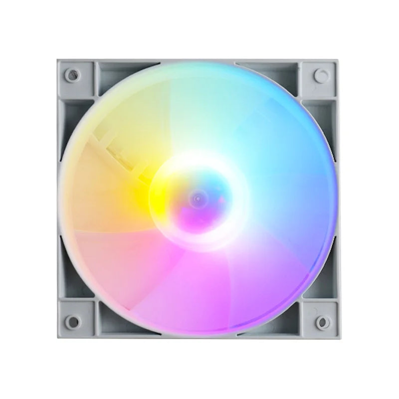 Manmu 120 mm Computergehäuse-Lüfter, stumm, Regenbogen-LED-Licht für Kühler, RGB-Lüfter für PC-Lüfterkühlung