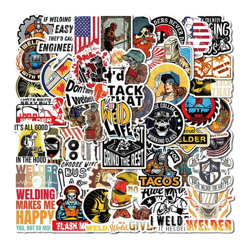 10/50PCS Mixed Schweißen Schweißer Graffiti Aufkleber DIY Gepäck Skateboard Wasserdicht DIY Coole Cartoon Aufkleber Aufkleber s Geschenk