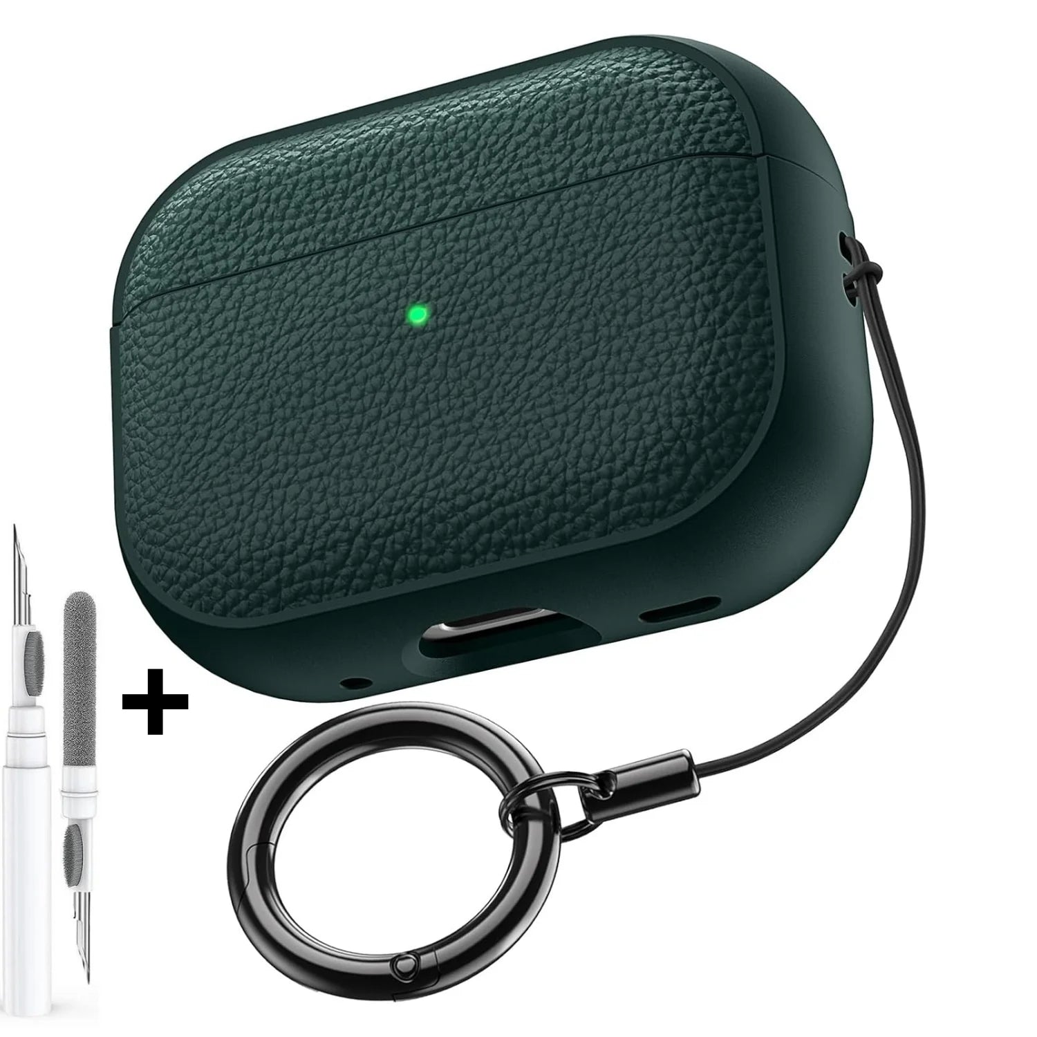 Für AirPods Pro 3, Ledermuster, TPU-Schutzhülle, Zubehör, niedliche Haut, vollständige Schutzhülle mit Schlüsselanhänger für AirPods Pro 3-Hülle
