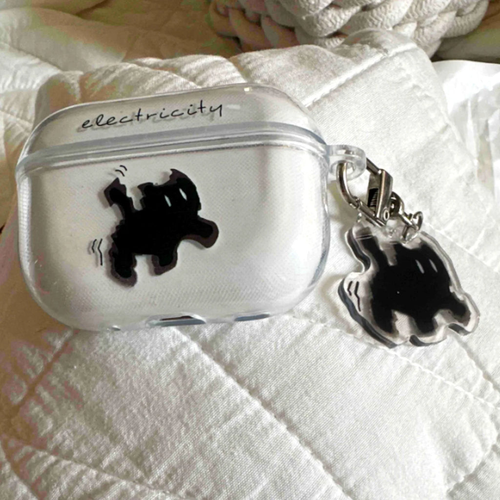 Drahtlose süße Katze schwarze Ladebox für AirPods 4 Pro 3 2 1 Pro3 Hülle transparente Silikon-Kopfhörerhüllen für Airpods Pro 2