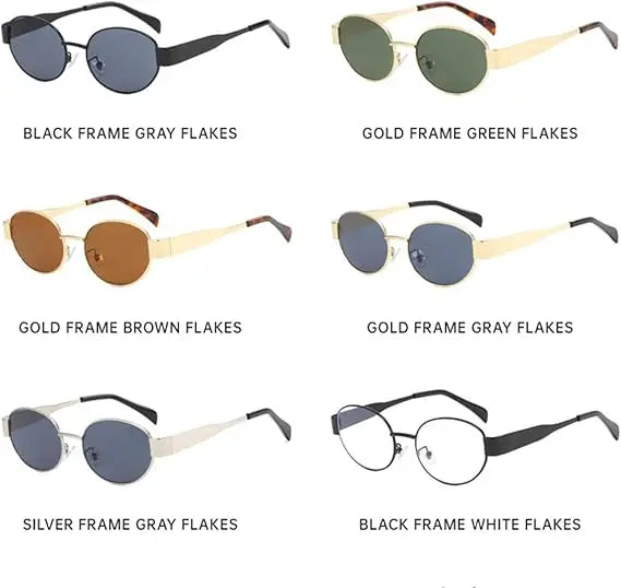 Luxuriöse Marken-Sonnenbrille aus Metall für Damen und Herren, Unisex, Designer-Mode-Sonnenbrille, ovale, stilvolle Unisex-Brillenschirme