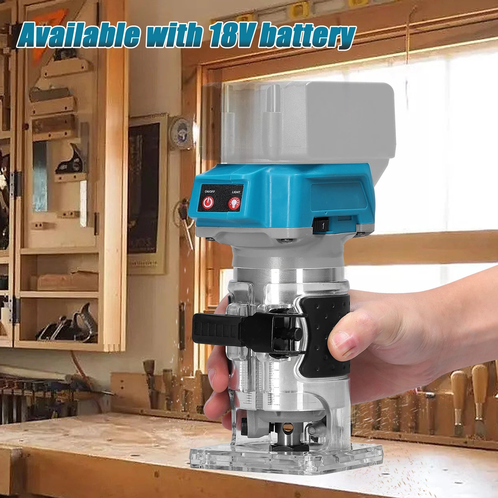 Holzbearbeitung Elektrische Trimmer Bürstenlosen Trimmen Maschine Holz Router Fräsen Gravur Schlitzen Maschine Für Makita 18V Batterie