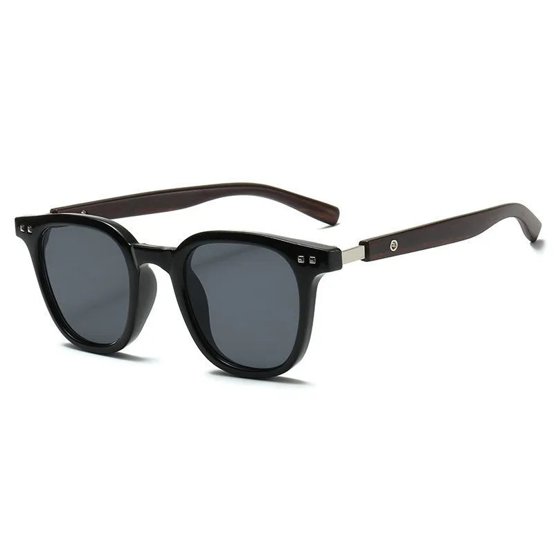 Klassische Holzmaserung Spiegel Beine Sonnenbrille Herren kleinen Rahmen quadratische Sonnenbrille Damen hochwertige Brille uv400 oculos de sol