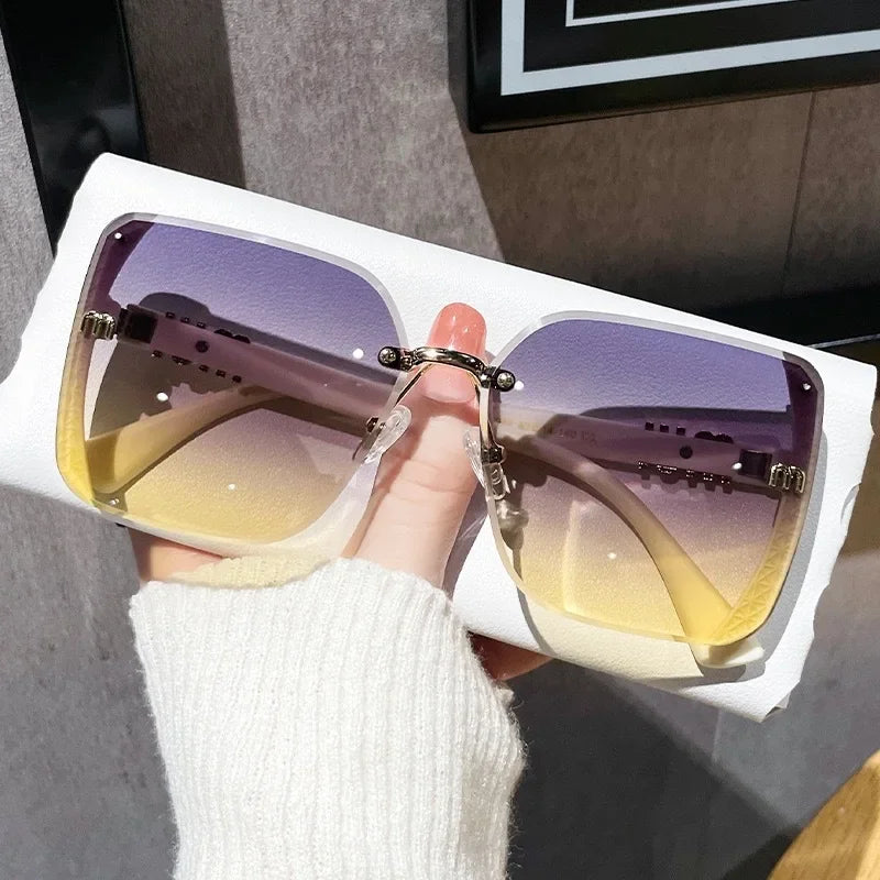 Ins Neue Fashion Square Sonnenbrille Frauen Luxus Designer Sonnenbrille Damen Vintage Trendy Fahren Brillen Gafas De Sol