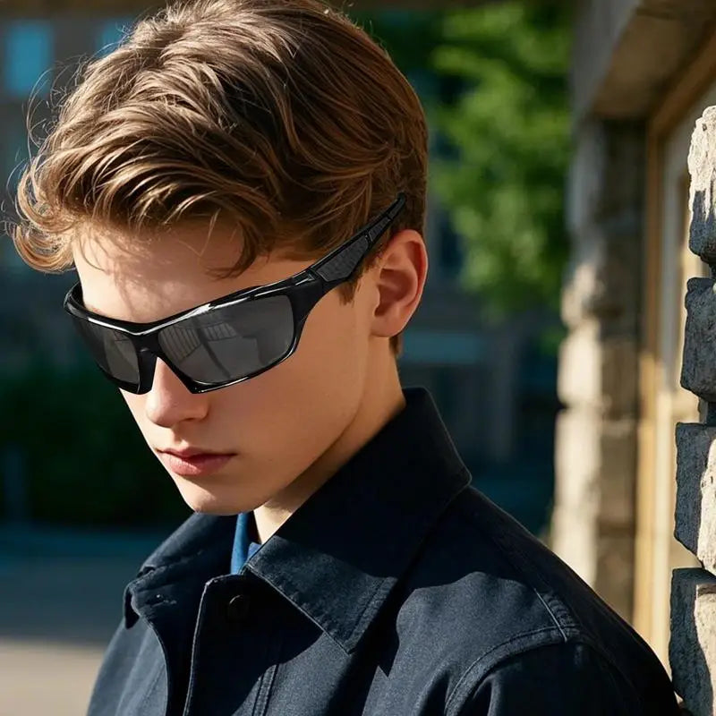 Polarisierte Sonnenbrille für Herren, umfassender Schutz, Sonnenbrille, bequemer, leichter Rahmen, Sportbrille zum Fahren, Angeln