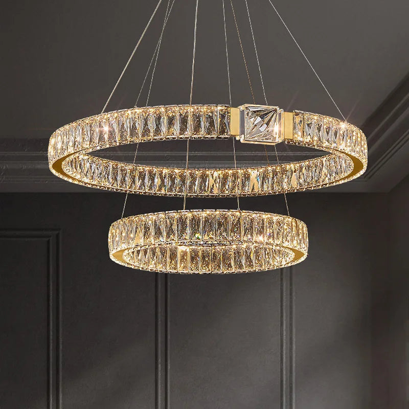 Moderne Luxus LED Kristall Kronleuchter Home Villa Beleuchtung Wohnzimmer Esszimmer Dekoration Decke Pendel leuchten Innen leuchten