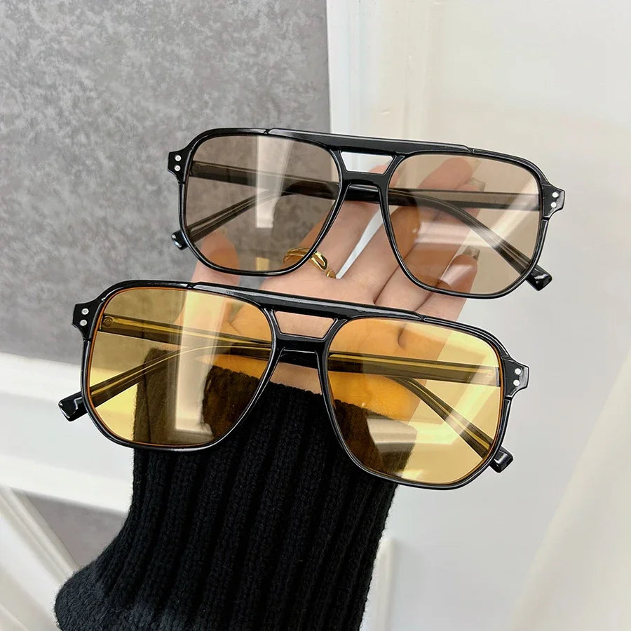 Elegante Quadratische Sonnenbrille Frauen Männer Casual Sonnenbrille Weiblich Männlich Mode Spiegel Vintage Im Freien Shades Oculos De Sol