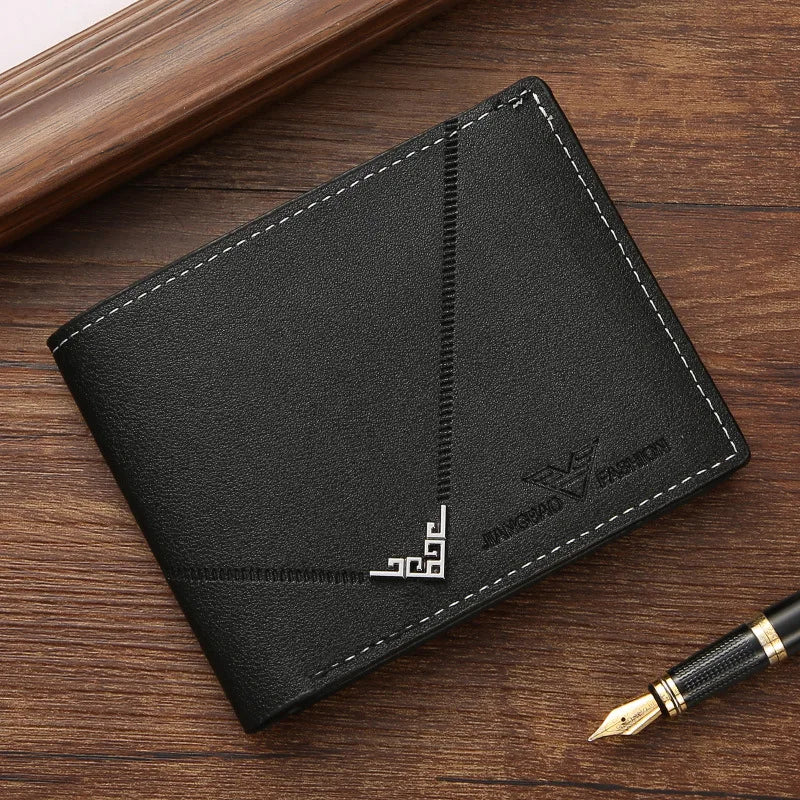 Männer Slim Geld Clip Brieftasche Kreditkarte ID Halter Casual Männlich Leder Kurze Multi-kartenhalter Geldbörsen Geschäftsmann Bifold Brieftasche