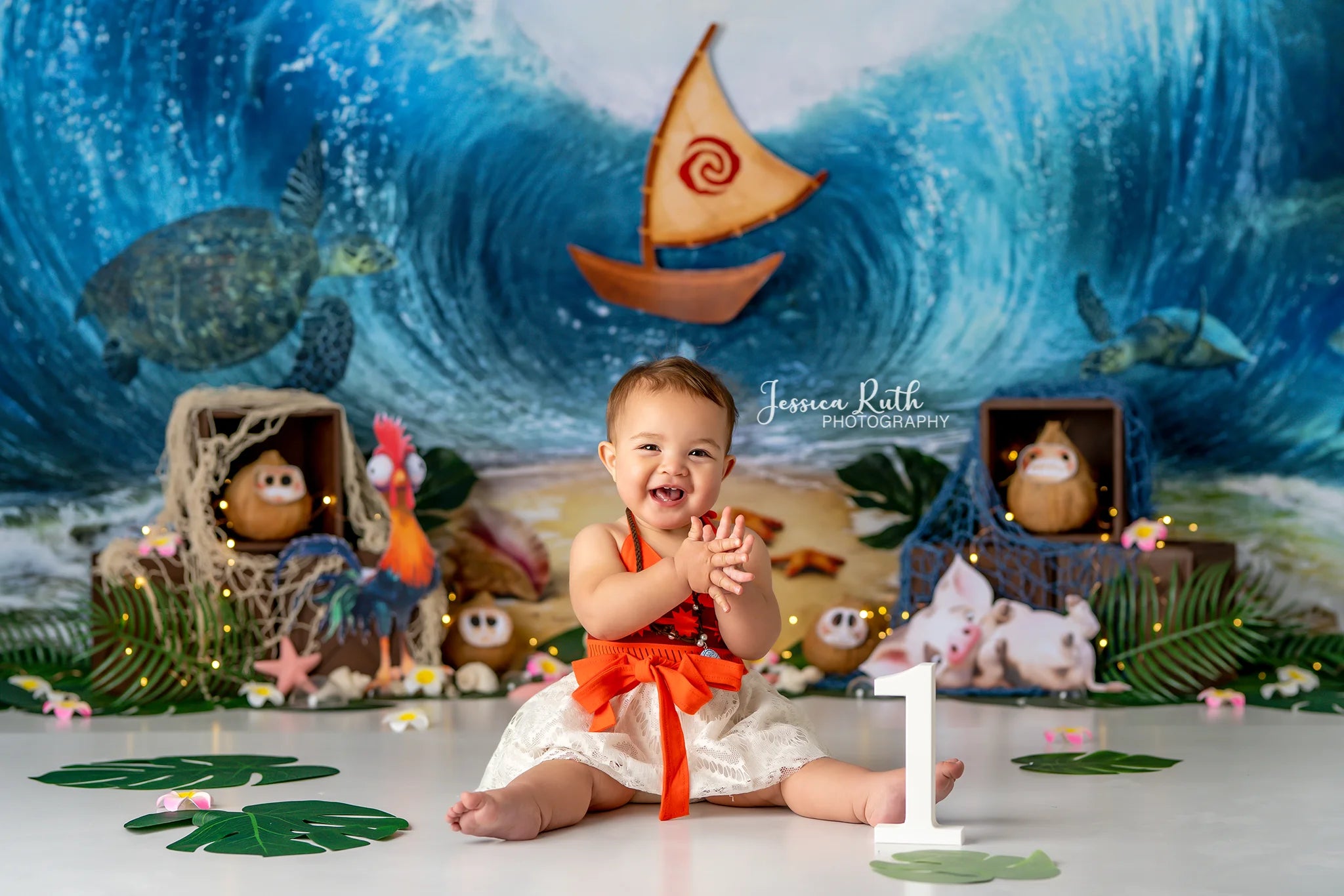 Ozeanforschung Hintergründe Cake Smash Kinder Erwachsene Fotografie Requisiten Kind Baby Dekore Strand Wellen Tropic Affair Foto Hintergrund