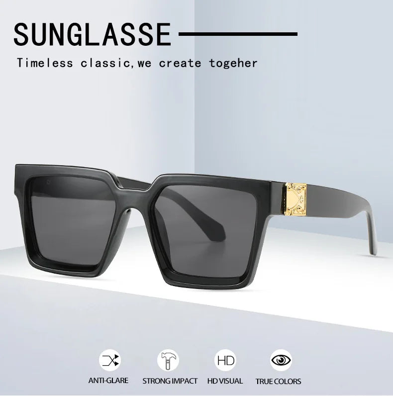Quadratische Sonnenbrille Männer Luxus Marke Designer Männer Brillen Luxus Retro Hohe Qualität UV400 Gafas De Sol Hombre