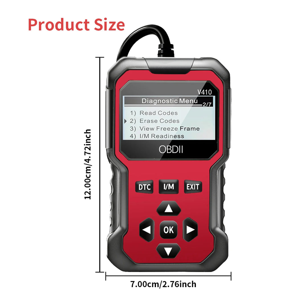 Auto-Obd2-Scanner, Diagnosetool, Codeleser, Motorfehlcodeleser, Scanner, kann alle Obd Ii-Protokollenautos seit 1996 unterstützen