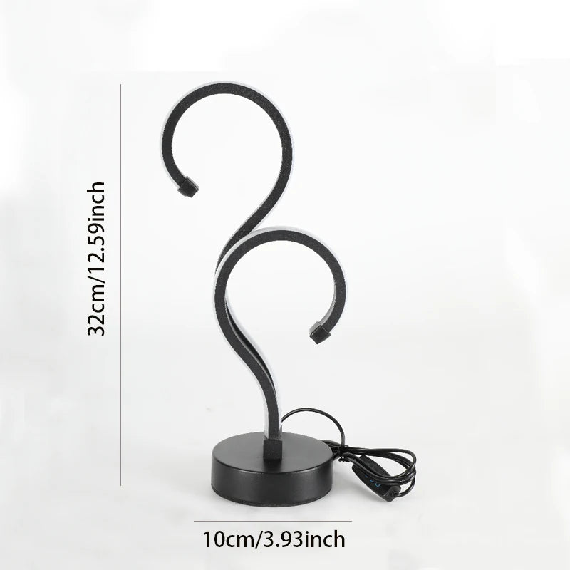 1PC Kreative Doppel Fragezeichen Schreibtisch Lampe USB Drei Farbe Dimmen Schlafzimmer Augenschutz Nachtlicht