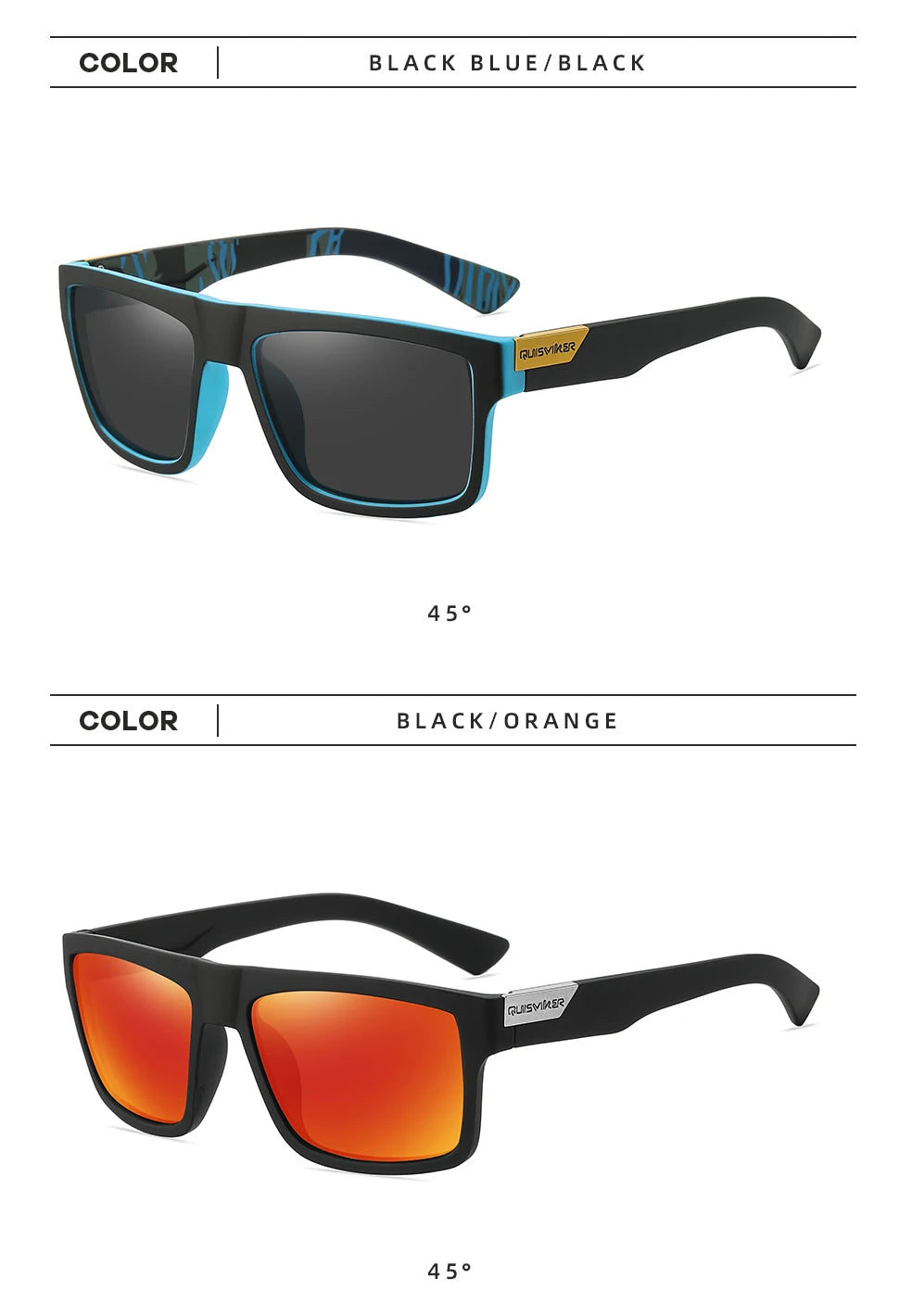 Klassische polarisierte Sonnenbrille für Herren und Damen, UV400-Sonnenbrille, Angelbrille, Outdoor-Sportbrille