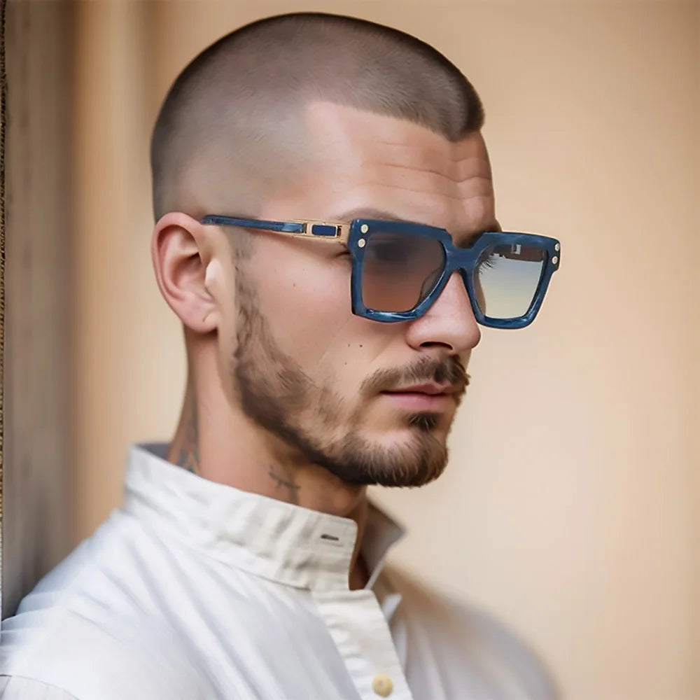 Luxus Vintage 2025 Design Quadratische Sonnenbrille Für Männer Mode Übergroßen Anti-Reflektierende UV400 Driving Shades Frauen Brillen