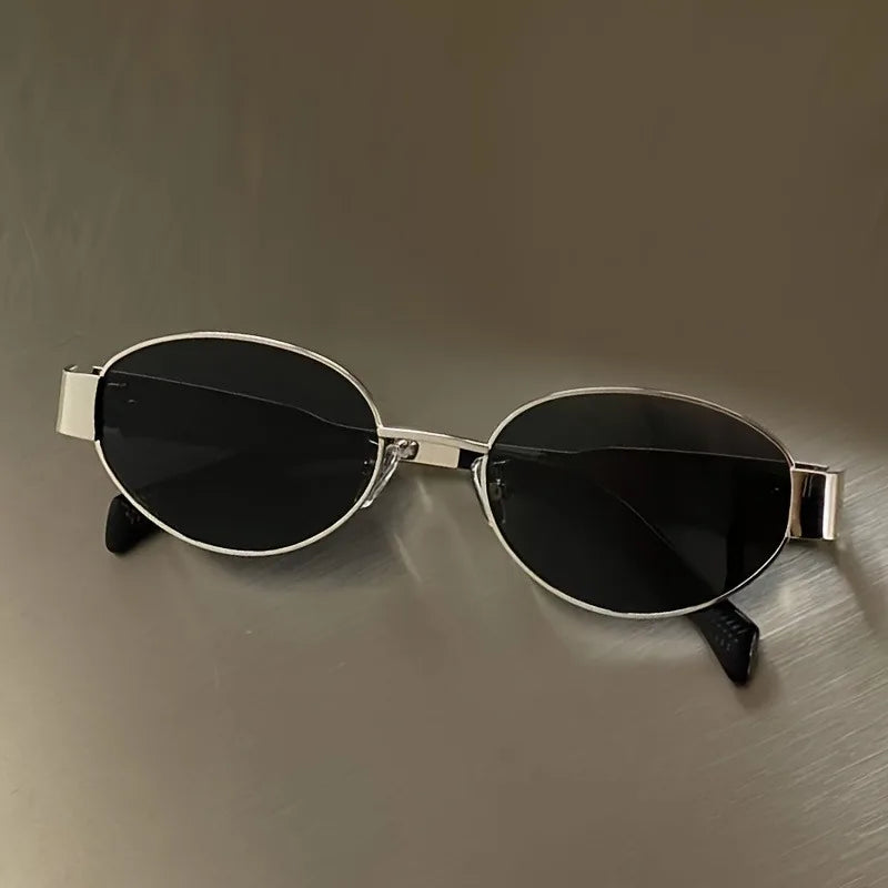 Retro Steampunk Sonnenschutz Sonnenbrille Vintage Neue Damen Metall Oval Sonnenbrille Damen Klassische UV400 Sonnenschutz Brillen