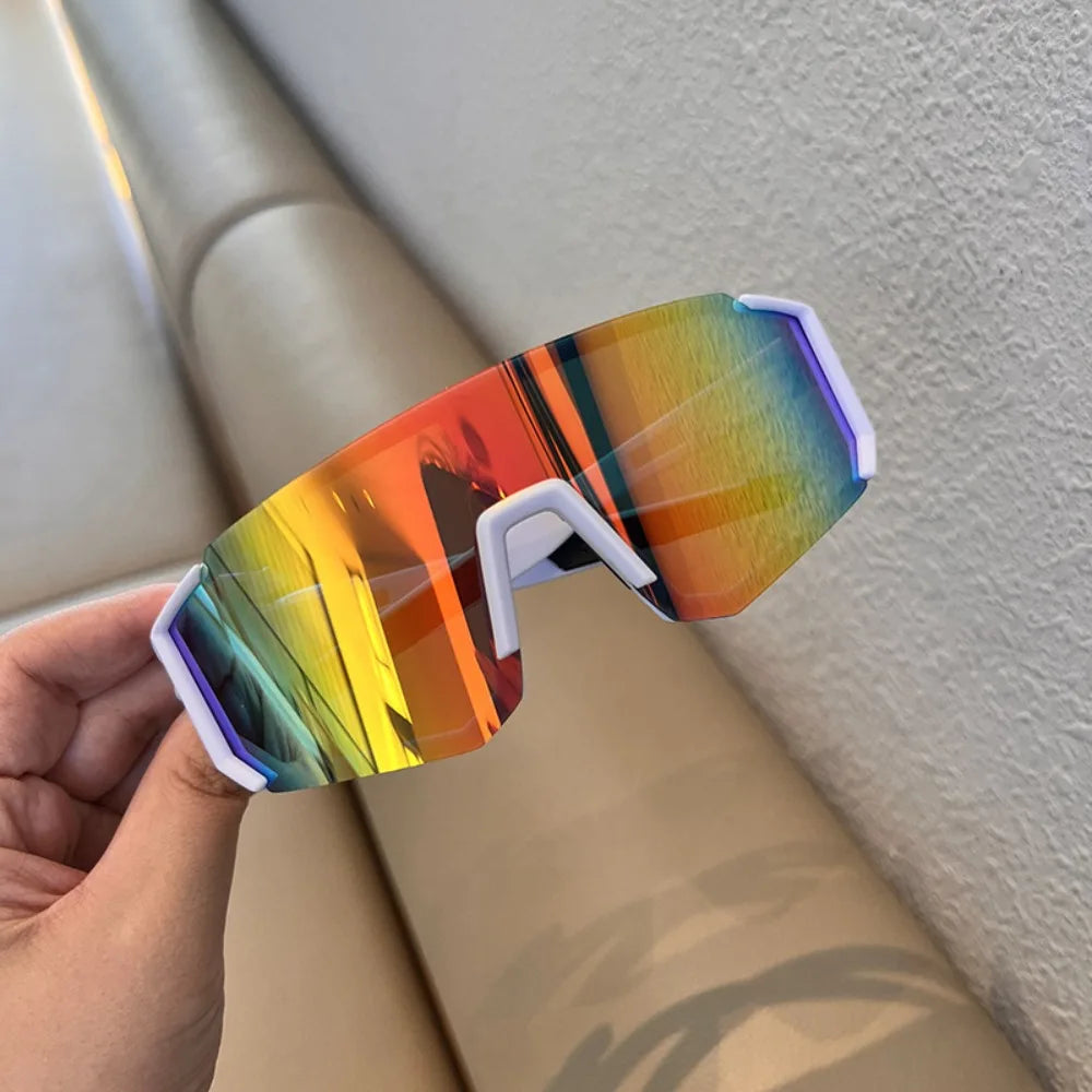 UV Sandproof Radfahren Sonnenbrille Klare Anti Strahlung Objektiv Outdoor Sport Brille Schutz Übergroße Winddichte Gläser
