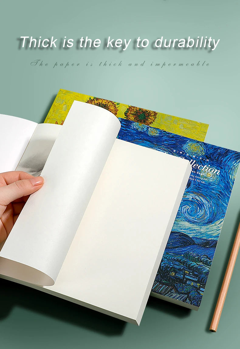 Leeres Skizzenbuch für 20 Karat 80 Blatt Papierkunststudenten, die zu zeichnen lernen, farbige Bleigemälde, Buntstift, Malerei, Kunstbedarf
