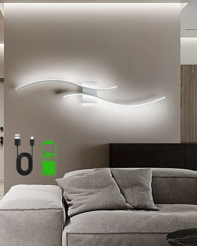 Wiederaufladbare, batteriebetriebene LED-Wandleuchte mit Fernbedienung, kabelloser USB-Touch-Schalter, dimmbare LED-Wandleuchten, Wandlampen