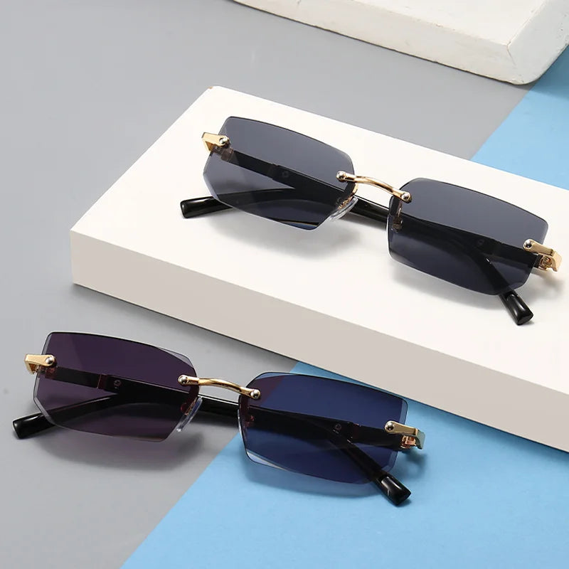 Mode High Definition Sonnenbrille Männer Damen Blau Licht Blockieren Augenschutz Brillen Randlose Quadratische Rahmen Brillen Goggle