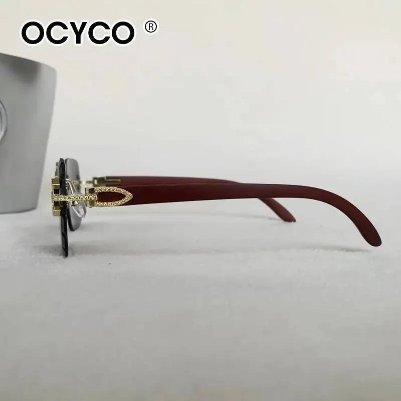 2026 Neue Steampunk Randlose Quadratische Sonnenbrille für Herren Luxusmarke Vintage Schneidgläser Sonnenbrille Trendige Schattierungen Eyewear UV400