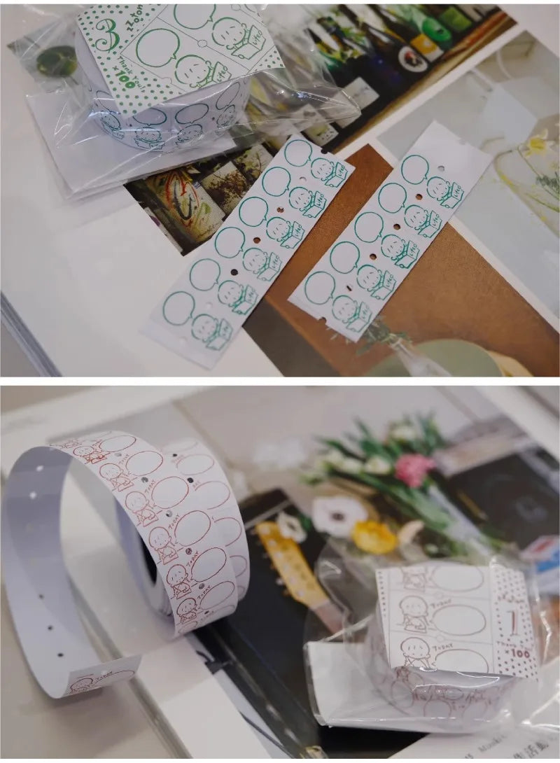 ZZOTON's Daily Wear, Washi Pet Tape, gestanzter Aufkleber, Rollenpapiermaterial