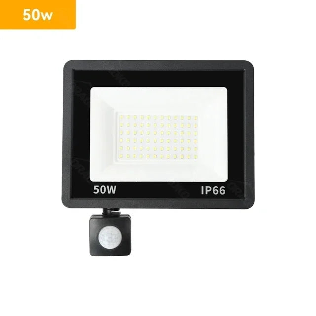 LED PIR Motion Sensor Flutlicht Outdoor Wand Licht Weißes Licht 100W 50W 30W 20W 10W IP66 Wasserdichte LED Strahler Für Garten