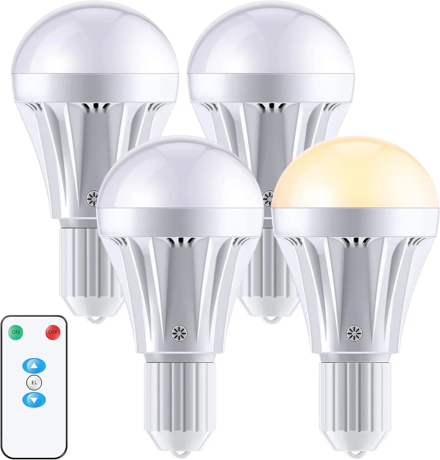 Wiederauf ladbare Glühbirnen, batterie betriebene Glühbirne mit fern gesteuerten e27 LED-Not glühbirnen warmweiß mit dimmbarer Wand