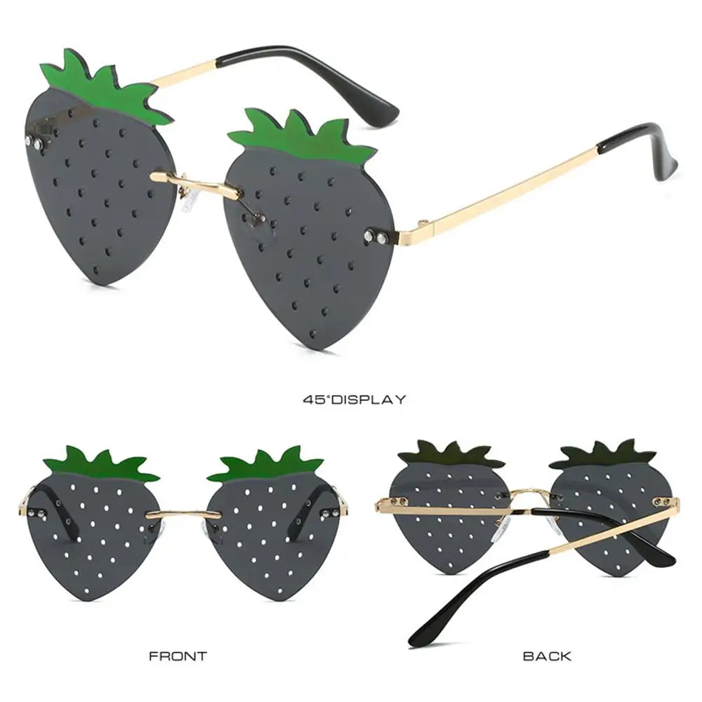 Einzigartige Bunte Erdbeere Sonnenbrille für Frauen Männer Festival Party Rave Sonnenbrille Weihnachten Dekorationen Straße Snap Brillen