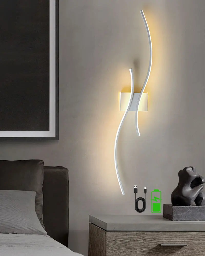 Wiederaufladbare, batteriebetriebene LED-Wandleuchte mit Fernbedienung, kabelloser USB-Touch-Schalter, dimmbare LED-Wandleuchten, Wandlampen
