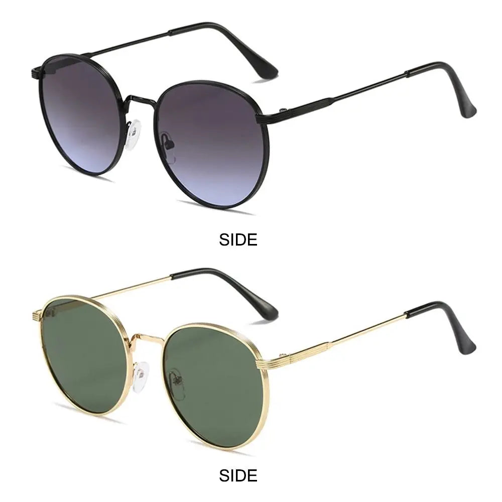 Kreis Runde Sonnenbrille Mode Vintage Sommer Metallrahmen Sonnenbrille UV-Schutz Retro Shades für Damen Herren
