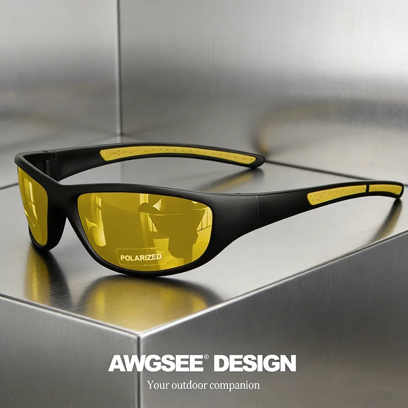 Polarisierte Sport-Sonnenbrille für Männer und Frauen, Laufen, Angeln, TAC-Linse, blendfrei, weiches Silikon, rutschfeste Bügel, Outdoor-Brille, UV