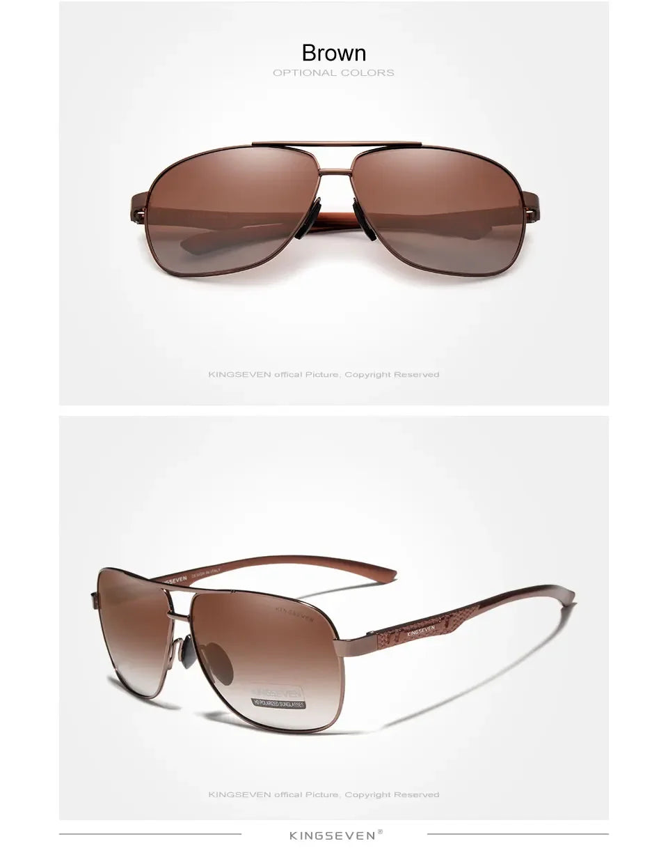 KINGSEVEN Polarisierte Aluminium Sonnenbrille Männer UV400 HD Objektiv Pilot Augenschutz Photochrome Gläser Frauen Nachtsicht Brillen